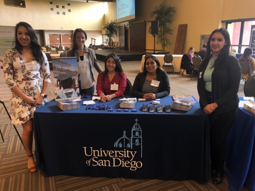 students around a table